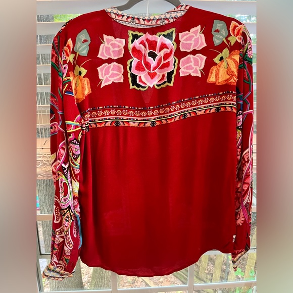 Stunning red button down from iconic brand Desigual Barcelona. Boho Chic! - Picture 2 of 8